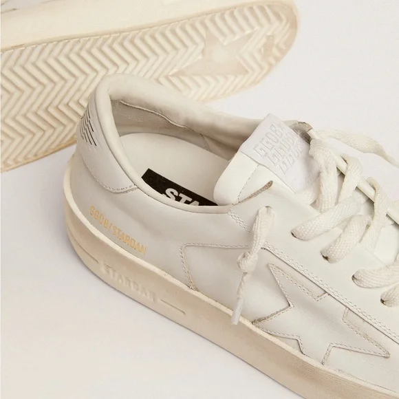 Golden Goose White Leather Low-Top Sneakers - Picture 3 of 16